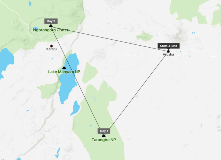 2 Days Ngorongoro Crater and Tarangire Safar