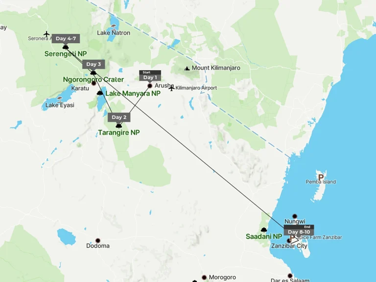 10 Days safari and Zanzibar